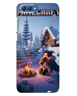 Чохол для Huawei Honor 10 (COL-AL00) з картинкою «Зимовий Minecraft»