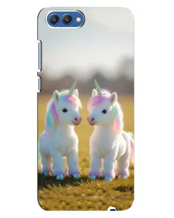 Чехол для Huawei Honor 10 (COL-AL00) с картинкой «Пара единорогов»