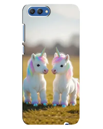 Чехол для Huawei Honor 10 (COL-AL00) с картинкой «Пара единорогов»