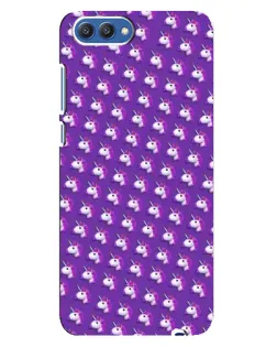 Чехол для Huawei Honor 10 (COL-AL00) с картинкой «Единороги на фиолетовом»
