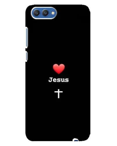 Чехол для Huawei Honor 10 (COL-AL00) с картинкой «Сердце - Jesus»