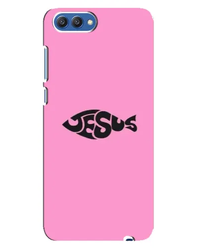 Чехол для Huawei Honor 10 (COL-AL00) с картинкой «Розовый символ  Jesus»