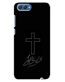Чехол для Huawei Honor 10 (COL-AL00) с картинкой «Графический крест Jesus»