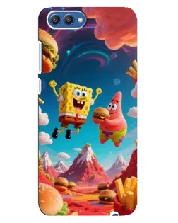Чехол для Huawei Honor 10 (COL-AL00) с картинкой «Космический фастфуд» Чехол для Huawei Honor 10 (COL-AL00) с картинкой «Космический фастфуд»