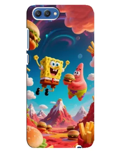 Чехол для Huawei Honor 10 (COL-AL00) с картинкой «Космический фастфуд»