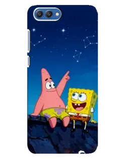 Чехол для Huawei Honor 10 (COL-AL00) с картинкой «Губка Боб и Патрик ночью» Чехол для Huawei Honor 10 (COL-AL00) с картинкой «Губка Боб и Патрик ночью»