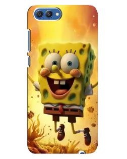 Чехол для Huawei Honor 10 (COL-AL00) с картинкой «Губка Боб прыгает»