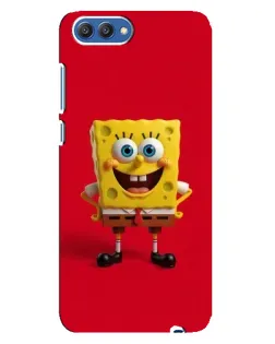 Чехол для Huawei Honor 10 (COL-AL00) с картинкой «Спанч Боб на красном»