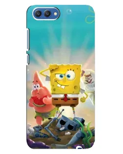 Чехол для Huawei Honor 10 (COL-AL00) с картинкой «Спанч Боб победитель»