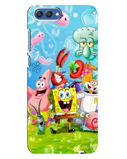 Чехол для Huawei Honor 10 (COL-AL00) с картинкой «Губка Боб и друзья»