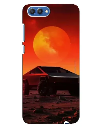 Чехол для Huawei Honor 10 (COL-AL00) с картинкой «Cybertruck на Марсе»