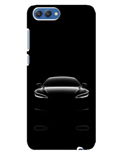 Чехол для Huawei Honor 10 (COL-AL00) с картинкой «Силуэт Tesla Night»