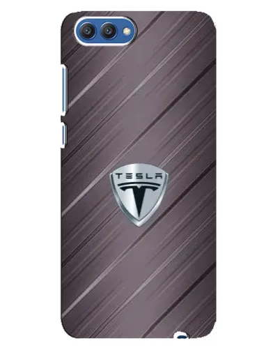 Чехол для Huawei Honor 10 (COL-AL00) с картинкой «Металлическая текстура Tesla»