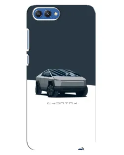 Чохол для Huawei Honor 10 (COL-AL00) з картинкою «Сріблястий Cybertruck Tesla»