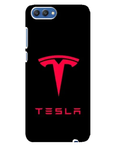 Чехол для Huawei Honor 10 (COL-AL00) с картинкой «Tesla Red Logo»