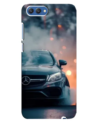 Чехол для Huawei Honor 10 (COL-AL00) с картинкой «Mercedes — ночной город»