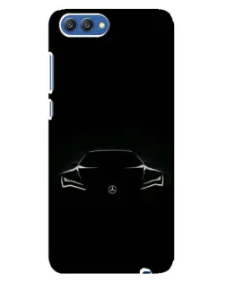 Чехол для Huawei Honor 10 (COL-AL00) с картинкой «Mercedes — силуэт авто»
