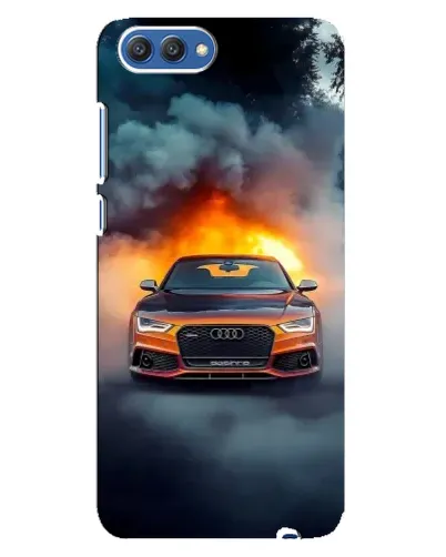 Чехол для Huawei Honor 10 (COL-AL00) с картинкой «Audi в огненном дыму» Чехол для Huawei Honor 10 (COL-AL00) с картинкой «Audi в огненном дыму»