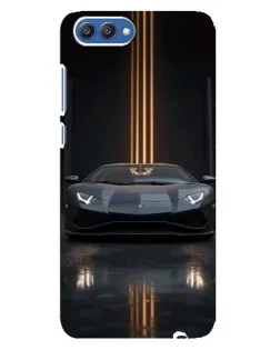 Чохол для Huawei Honor 10 (COL-AL00) з картинкою «Lamborghini золоті лінії»