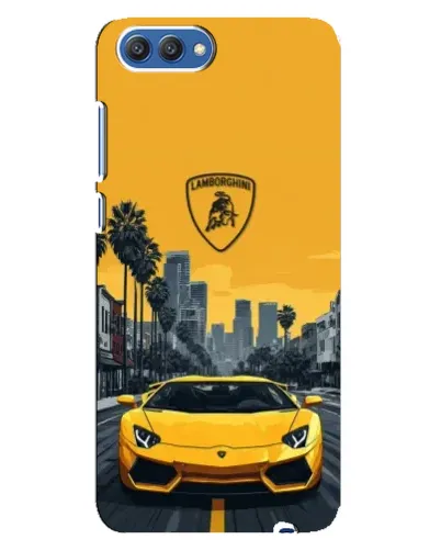 Чехол для Huawei Honor 10 (COL-AL00) с картинкой «Желтый Lamborghini город» Чехол для Huawei Honor 10 (COL-AL00) с картинкой «Желтый Lamborghini город»