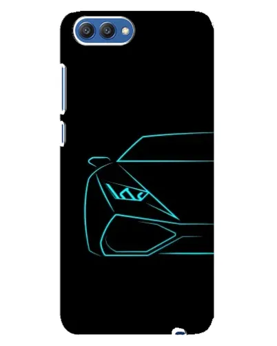 Чехол для Huawei Honor 10 (COL-AL00) с картинкой «Голубой силуэт Lamborghini» Чехол для Huawei Honor 10 (COL-AL00) с картинкой «Голубой силуэт Lamborghini»