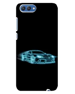 Чохол для Huawei Honor 10 (COL-AL00) з картинкою «Неоновий контур Lamborghini»