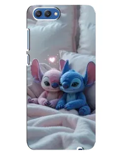 Чехол для Huawei Honor 10 (COL-AL00) с картинкой «Плюшевые Стич Ангел»