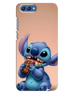 Чехол для Huawei Honor 10 (COL-AL00) с картинкой «Стич ест шоколад»