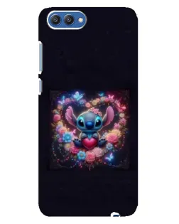 Чехол для Huawei Honor 10 (COL-AL00) с картинкой «Stitch в цветах»