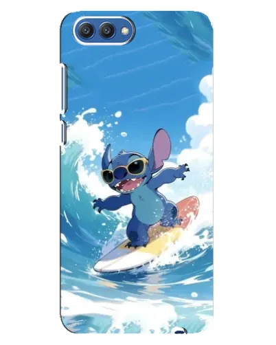 Чехол для Huawei Honor 10 (COL-AL00) с картинкой «Стич на волне»