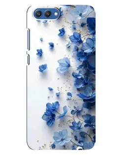 Чохол для Huawei Honor 10 (COL-AL00) з картинкою «Блакитний квітковий каскад»