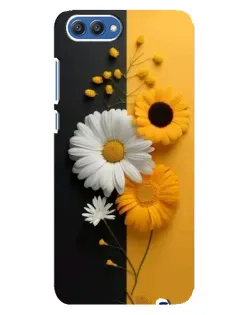 Чохол для Huawei Honor 10 (COL-AL00) з картинкою «Соняшник та ромашка»