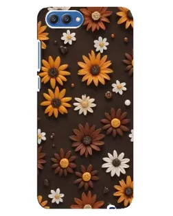 Чохол для Huawei Honor 10 (COL-AL00) з картинкою «Візерунок з маленьких соняшників»