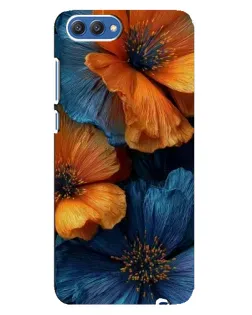 Чохол для Huawei Honor 10 (COL-AL00) з картинкою «Яскрава синьо-помаранчева флора» Чохол для Huawei Honor 10 (COL-AL00) з картинкою «Яскрава синьо-помаранчева флора»