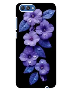 Чохол для Huawei Honor 10 (COL-AL00) з картинкою «Фіолетові квіти з росою»