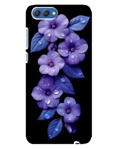 Чохол для Huawei Honor 10 (COL-AL00) з картинкою «Фіолетові квіти з росою» Чохол для Huawei Honor 10 (COL-AL00) з картинкою «Фіолетові квіти з росою»