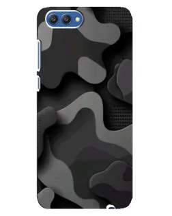 Чехол для Huawei Honor 10 (COL-AL00) с картинкой «Темный абстрактный камуфляж»