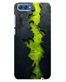 Чехол для Huawei Honor 10 (COL-AL00) с картинкой «Салатовый разлом скалы»