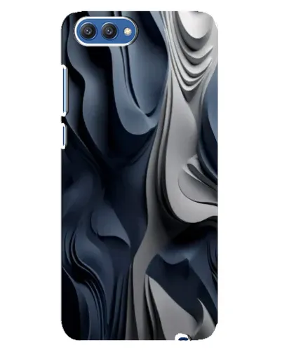 Чехол для Huawei Honor 10 (COL-AL00) с картинкой «Объемные синие складки»