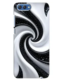 Чехол для Huawei Honor 10 (COL-AL00) с картинкой «Черно-белая спираль»