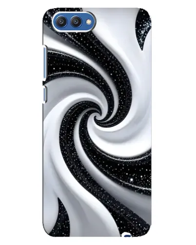 Чехол для Huawei Honor 10 (COL-AL00) с картинкой «Черно-белая спираль»