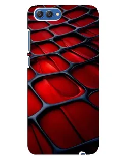 Чехол для Huawei Honor 10 (COL-AL00) с картинкой «Красная глянцевая сетка»
