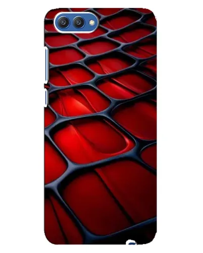 Чехол для Huawei Honor 10 (COL-AL00) с картинкой «Красная глянцевая сетка»