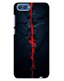Чехол для Huawei Honor 10 (COL-AL00) с картинкой «Kрасная лавовая трещина»