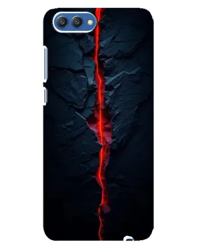 Чехол для Huawei Honor 10 (COL-AL00) с картинкой «Kрасная лавовая трещина»