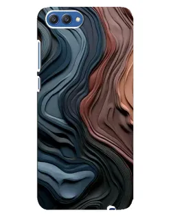 Чехол для Huawei Honor 10 (COL-AL00) с картинкой «Цветные волны каньона»