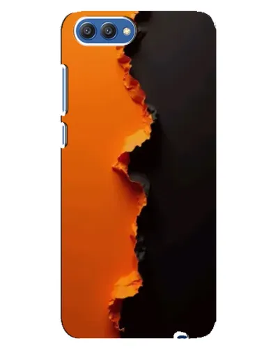 Чехол для Huawei Honor 10 (COL-AL00) с картинкой «Оранжевый разлом»