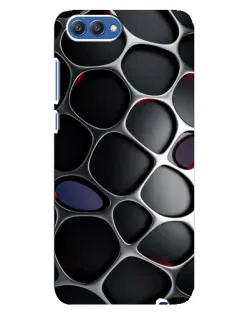 Чехол для Huawei Honor 10 (COL-AL00) с картинкой «Объемная темная решетка»