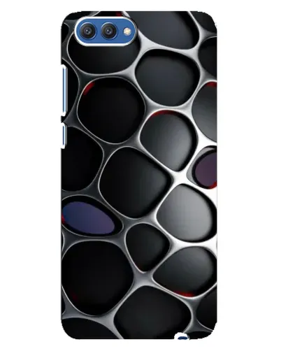 Чехол для Huawei Honor 10 (COL-AL00) с картинкой «Объемная темная решетка»