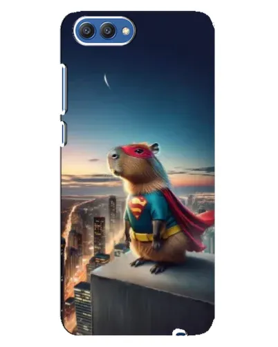 Чехол для Huawei Honor 10 (COL-AL00) с картинкой «Капи-мен супергерой»